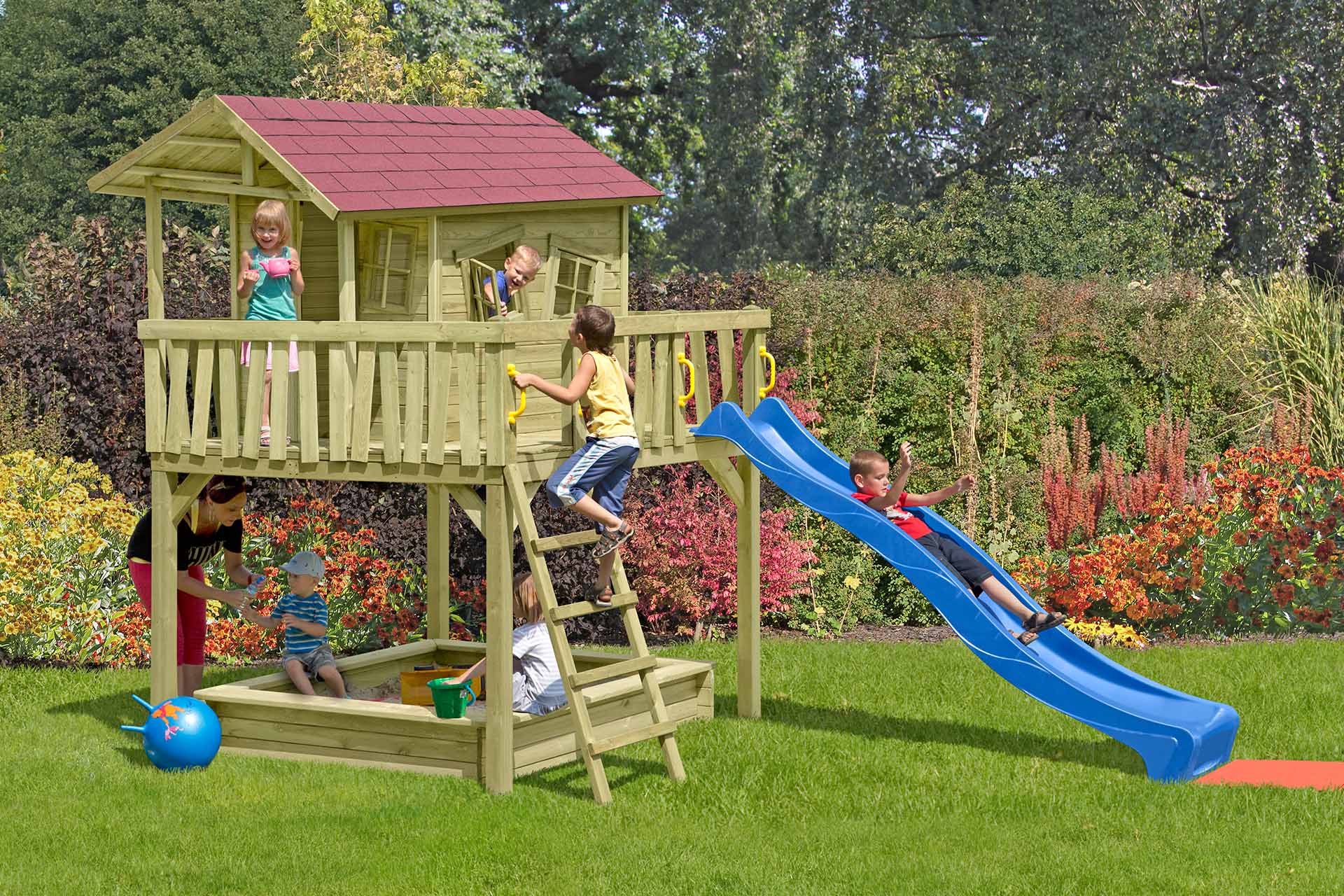 Kinderspielhaus CRAZY Maxi als Stelzenhaus