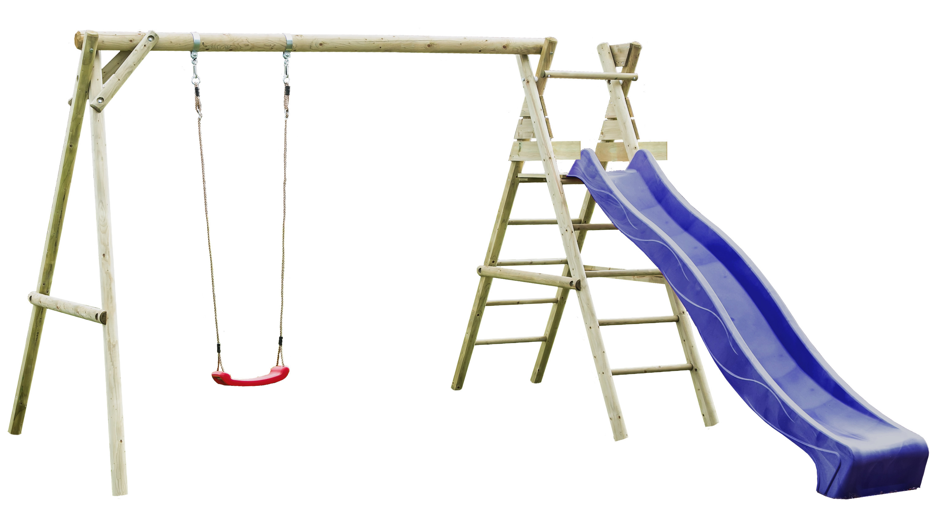 Kinderschaukel Holger Freisteller + blaube Rutsche 