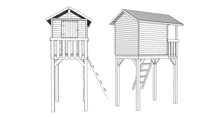 Kinderspielhaus Classic Benny_Skizze