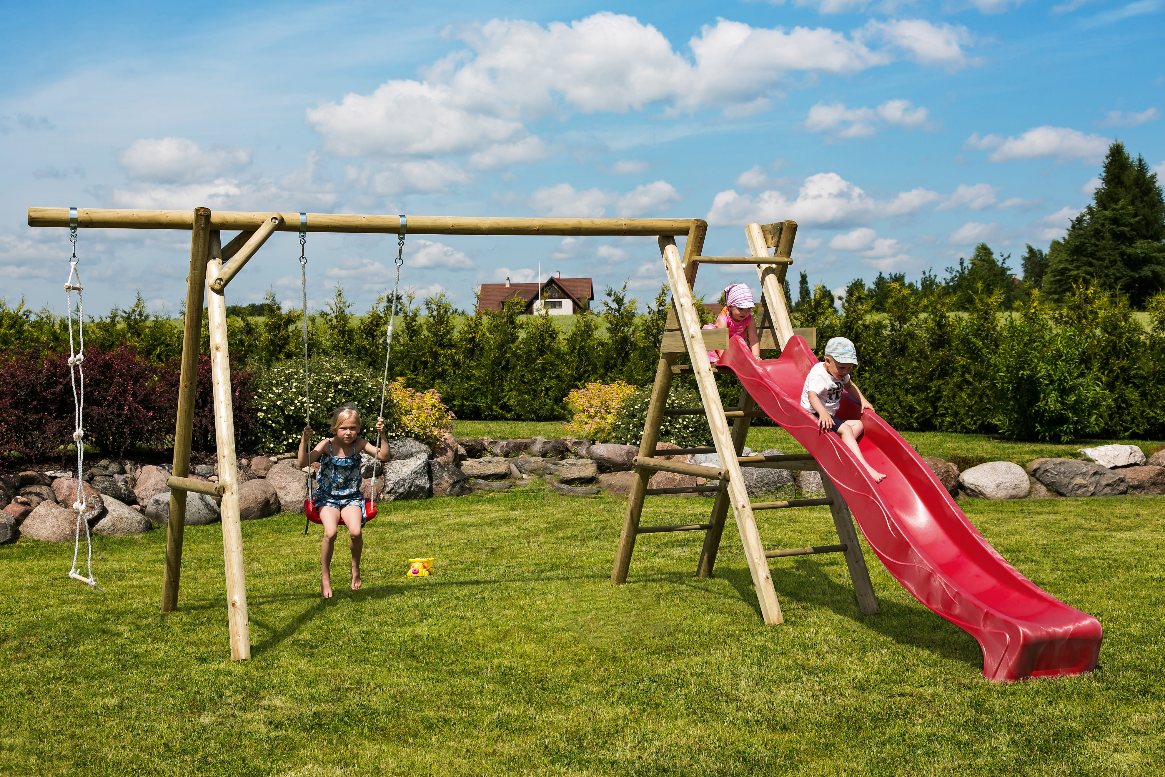 Kinderschaukel Henry rote rutsche