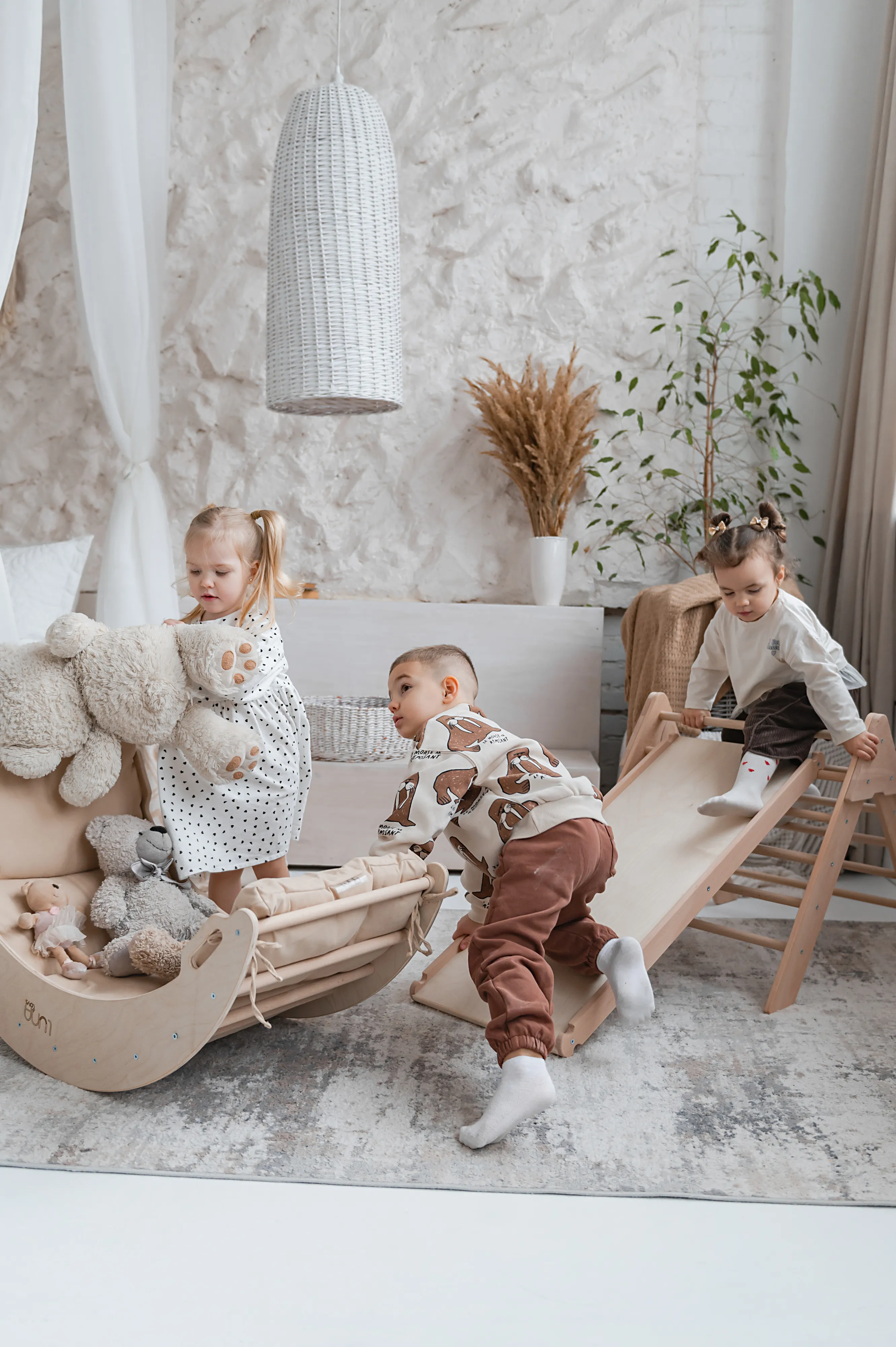 Indoor Kinder Kletterbogen + Kletterdreieck