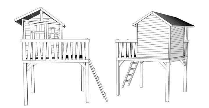 Kinderspielhaus Crazy Maxi_Skizze