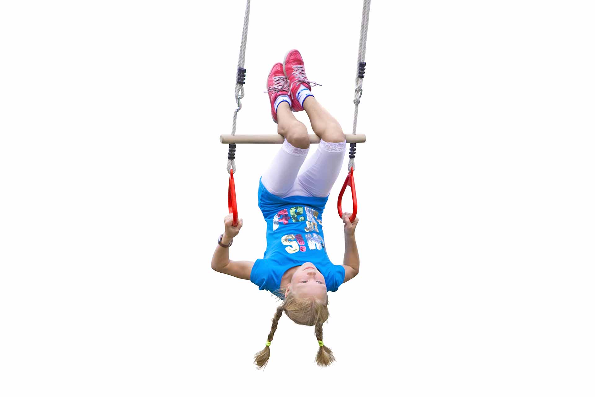 Holztrapez mit Kunststoffringen