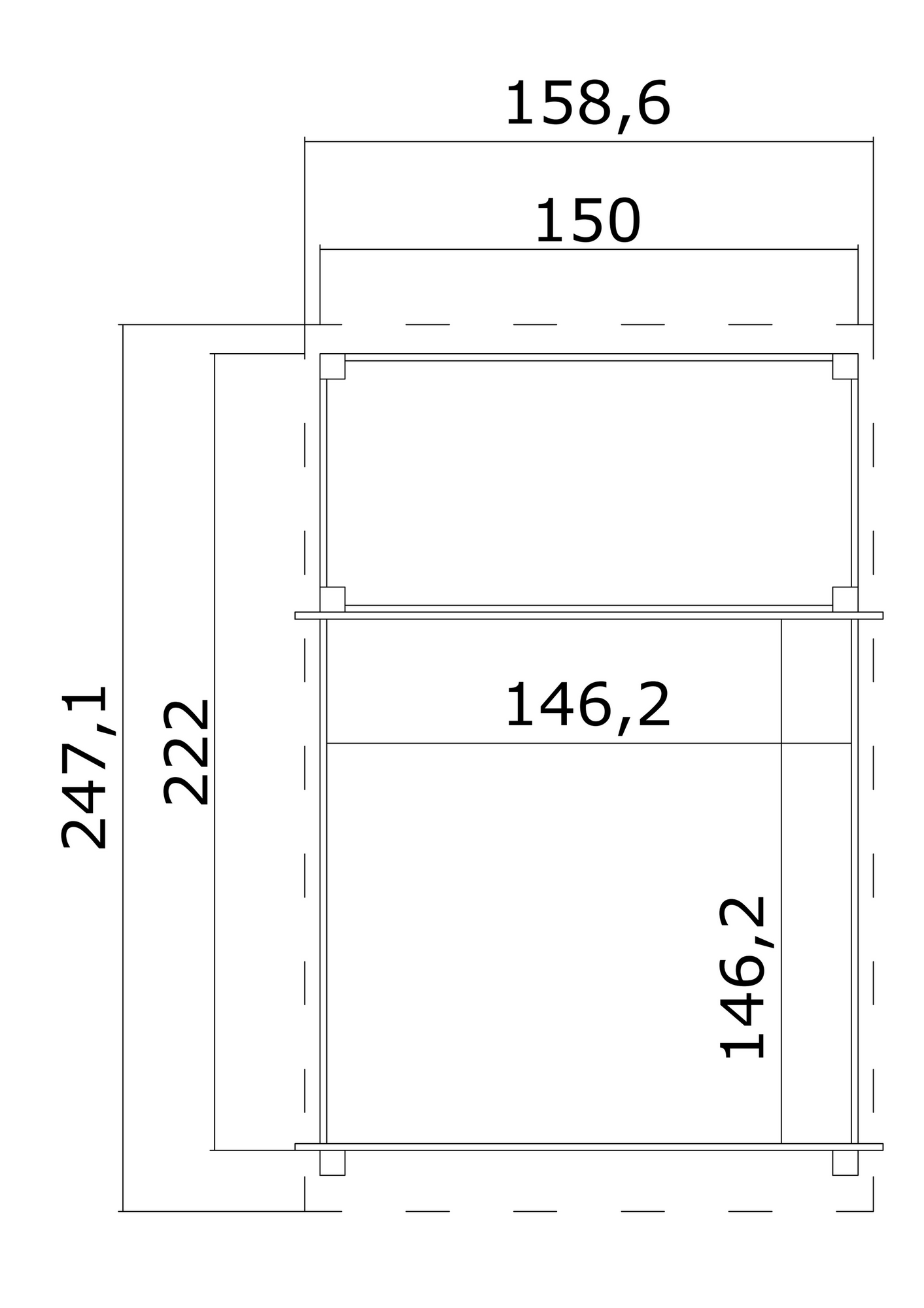 Grundriss Kinderspielhaus Pippi 1 mit Sandkasten