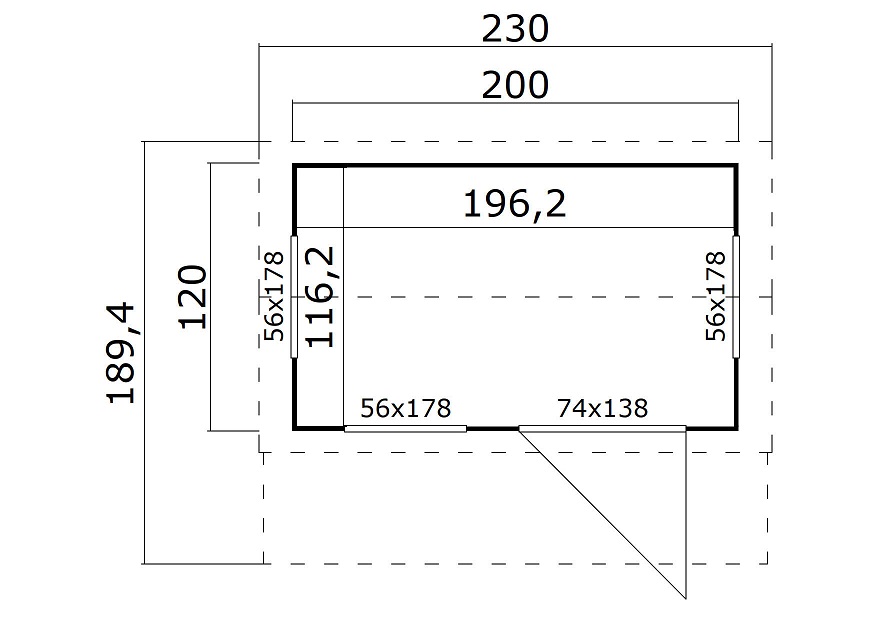 Kinderspielhaus-Pingo-Grundrisszeichnung